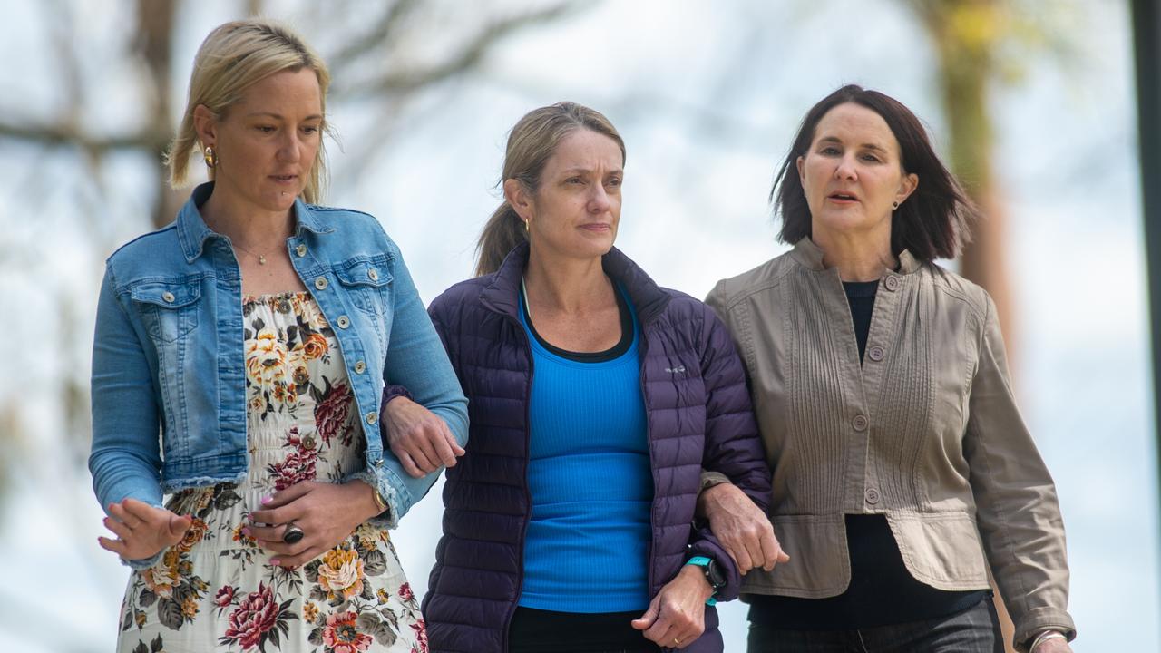 Bernadette, Susan Forte and Catherine Nielsen share their stories of Brett Forte’s death at the hands of Ricky Maddison. Picture: David Martinelli