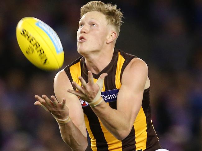 Hawthorn’s James Sicily has missed a large chunk of the season, but Ralphy reckons he’s shown enough to make the All-Australian squad. Picture: Michael Klein