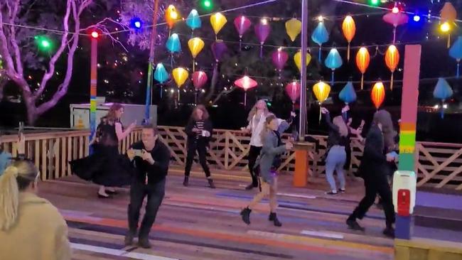 Socially distanced dancing hits the Garden of Unearthly Delights. Picture: Garden of Unearthly Delights