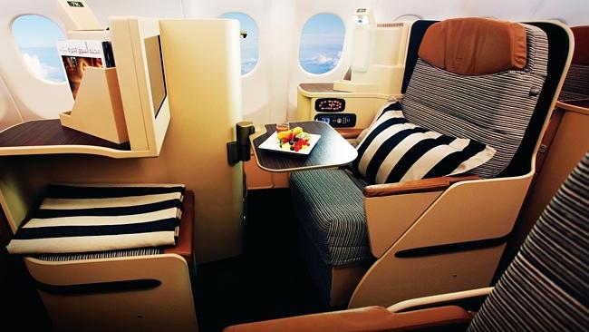 Etihad Airways business class. Picture: Supplied