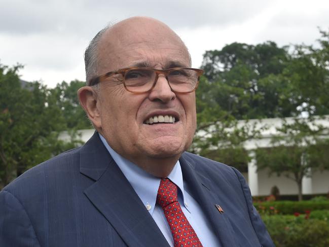 Rudy Giuliani outside the White House. Picture: AFP.