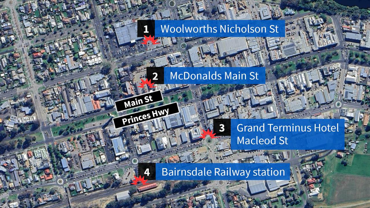 Woman charged after four men stabbed in random spree in Bairnsdale
