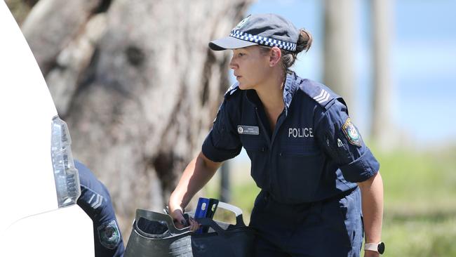 Police investigating the suspected murders of Robyn Hickie and Amanda Robinson in 1979 are digging up specific areas of the old Kanangra scout camp at Nords Wharf after ground-penetrating radar identified three areas of soil which had been previously excavated. Picture: NCA NewsWire / Peter Lorimer.