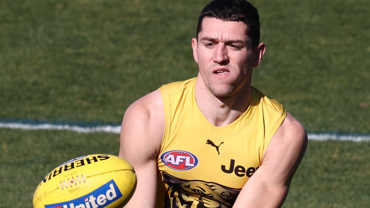 Jason Castagna has injured his hamstring in a practice match. Picture: Michael Klein