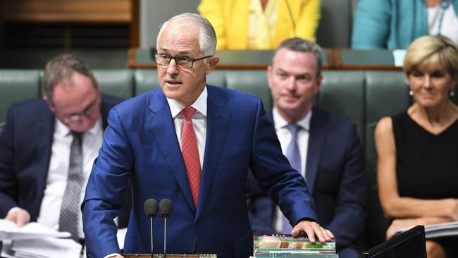 Australian Prime Minister Malcolm Turnbull speaks during Question Time at Parliament House in Canberra today. Photo: AAP