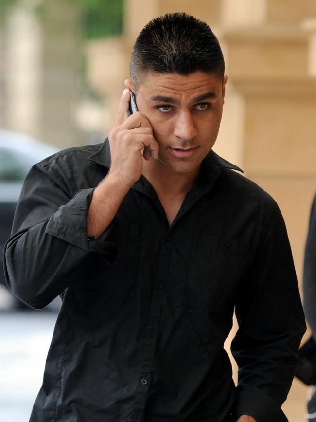 Seywan Moradi leaves court after an earlier hearing.