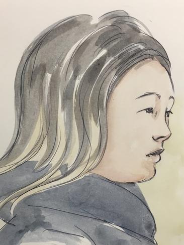 Court sketch: Police charged Annabelle Chen’s 25-year-old daughter Tiffany Yiting Wan with her murder, some time between June 30 and July 2.