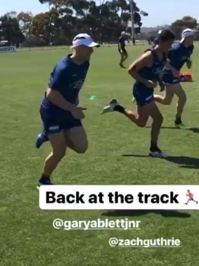 Gary Ablett starts pre-season training with Geelong.