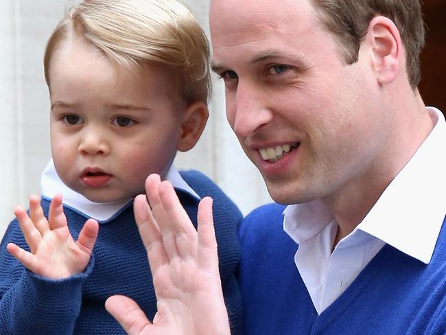 A young Prince George visits the Lindo wing when Princess Charlotte is born. Picture: Chris Jackson/Getty Images.