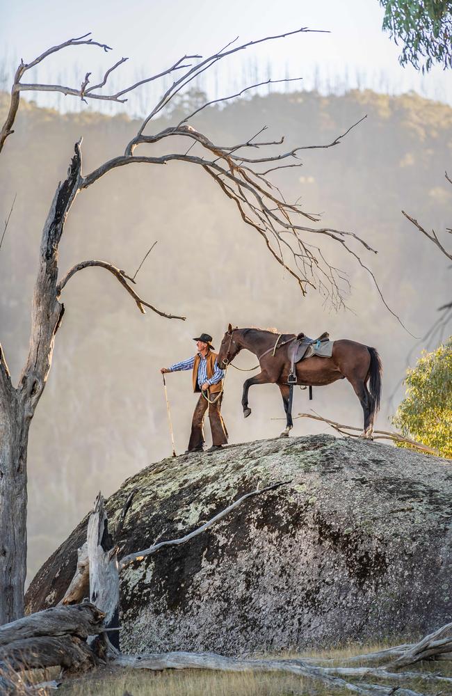 Ken Connelly enjoys life from a humble timber cottage nestled beneath the Great Dividing Range. Picture: Jason Edwards