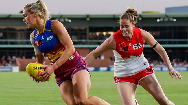 The incident happened at the AFLW Round 3 match between the Brisbane Lions and the Sydney Swans on Sunday. (Photo by Russell Freeman/AFL Photos via Getty Images)