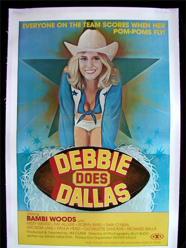 Poster of porn film "Debbie Does Dallas". /Films/Titles/Debbie/Does/Dallas