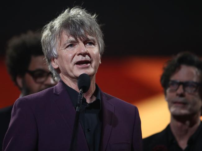 Crowded House accept the ARIA Hallf of Fame Induction during the 30th Annual ARIA Awards. Picture: Getty