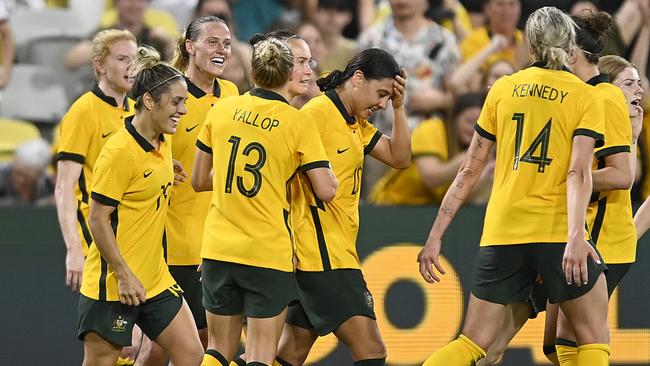 The Matildas want tougher opposition ahead of next year’s World Cup. Picture: Ian Hitchcock/Getty Images