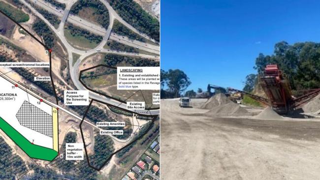Site picture of the planned concrete batching plant west of the Pacific Motorway at Burleigh Heads.