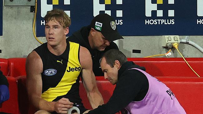 Tom Lynch suffered a hamstring injury in Round 17. Picture: Michael Klein