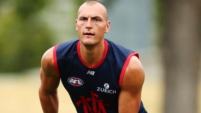 Melbourne ruckman Braydon Preuss.