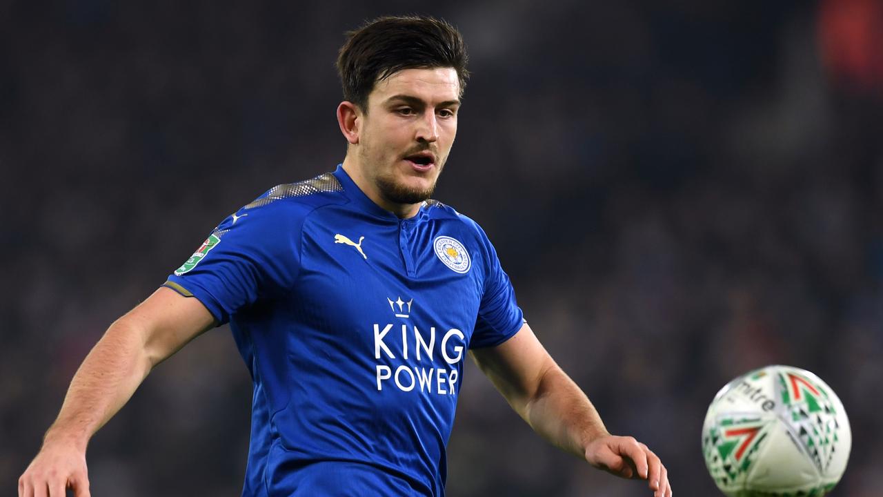 Leicester City's English defender Harry Maguire