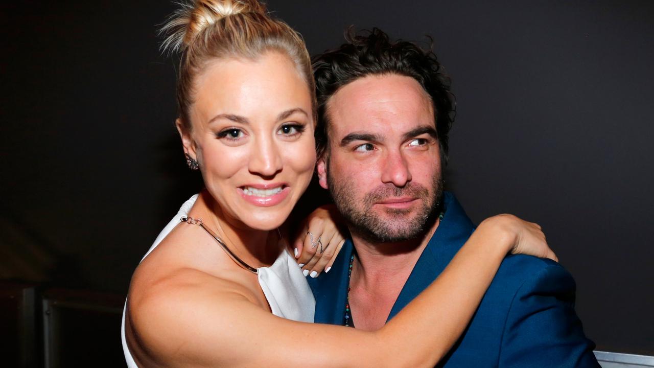 Kaley Cuoco and Johnny Galecki dated for two years from when they first started working on the show. Picture: Getty Images.