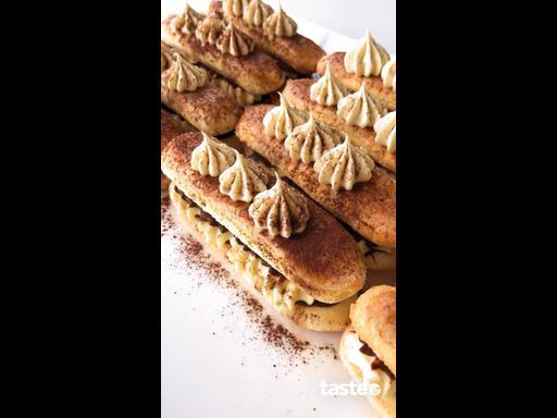 Easy tiramisu eclairs