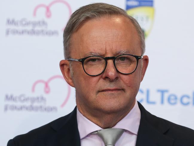 SYDNEY, AUSTRALIA: Newswire Photos: JANUARY 05 2024: Prime Minister Anthony Albanese is seen addressing the media in a Press Conference ahead of High Tea with the Jane McGrath Foundation at the SCG in Moore Park in Sydney. Photo by: NCA Newswire/ Gaye Gerard