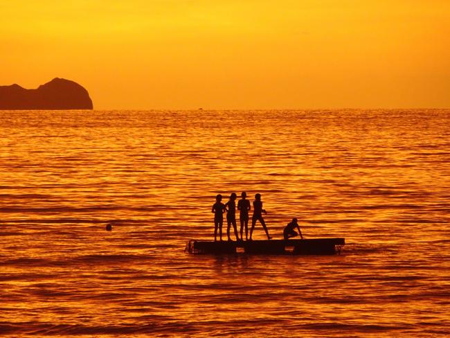 The glorious golden sunset at Playa Potrero. Picture: Gary Burchett