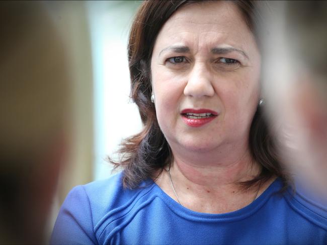 Premier Annastacia Palaszczuk told of the significant impact businesses around the state were already facing, including Gold Coast operators reporting a 15 to 20 per cent drop in trade. Picture: Jamie Hanson