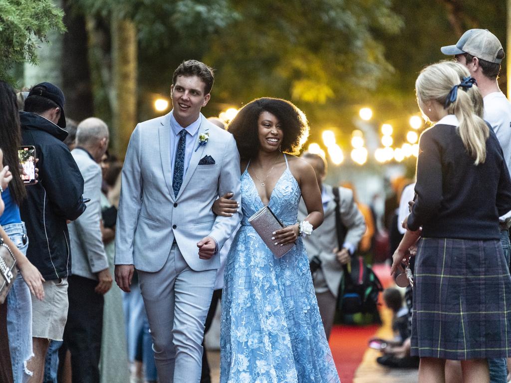 Nia Saleh and Sam Freer at Fairholme College formal, Wednesday, March 29, 2023. Picture: Kevin Farmer