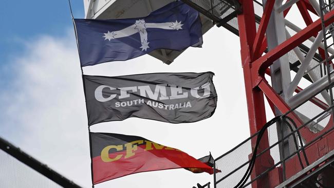 The CFMEU has been fined for unlawful conduct described as ‘thuggish’ by a judge. Picture: NewsWire / Brenton Edwards