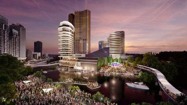 Star Gold Coast plans for an open-air concert venue at its Broadbeach Island site. SUPPLIED