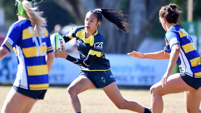 Club rugby union women's game between Easts v Bond Uni. Saturday June 18, 2022. Picture, John Gass