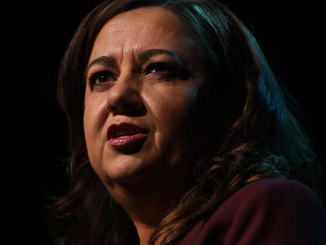 BRISBANE, AUSTRALIA - NewsWire Photos - NOVEMBER 24, 2021. Queensland Premier Annastacia Palaszczuk delivers the keynote address at the Queensland Resources Council (QRC) annual State of the Sector luncheon in Brisbane.Picture: NCA NewsWire / Dan Peled