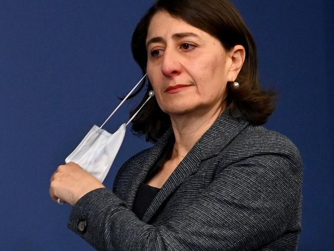 EMBARGO FOR TWAM 18 DEC 2021. FEES MAY APPLY. SYDNEY, AUSTRALIA - NewsWire Photos October 1 2021: Premier Gladys Berejiklian resigns.Picture: NCA NewsWire / Jeremy Piper