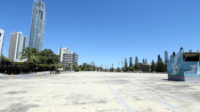 The former site of Neal Shannon park is now a concrete wasteland. Picture by Richard Gosling