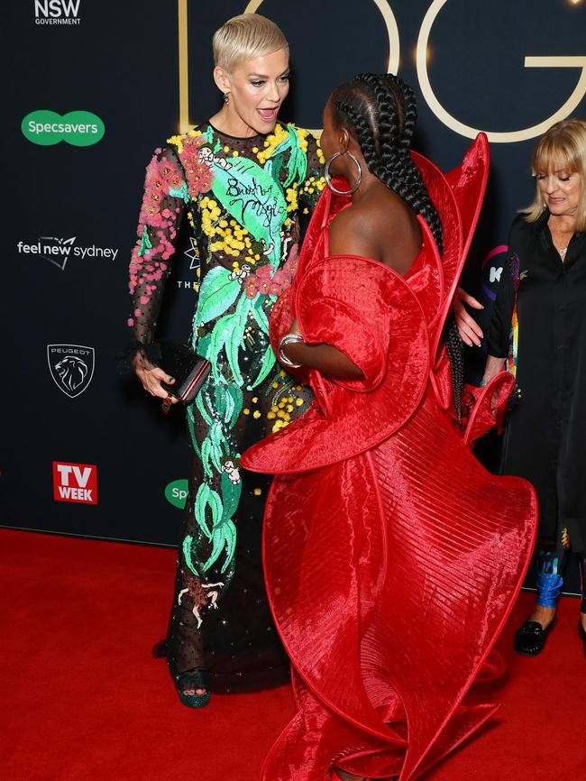 Suzan Mutesi was photographed at the media wall placed at the exit of the red carpet. Picture: Matrix.