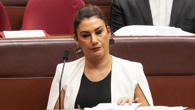 Senator Lidia Thorpe in the Senate at Parliament House in Canberra. Picture: NCA NewsWire/Martin Ollman