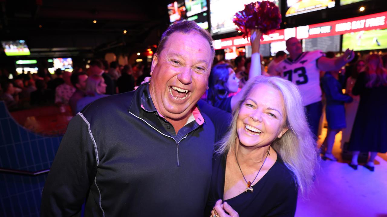 Glenn Hampson and Jen Masters at The Sporting Globe Bar and Grill launch at Surfers Paradise for Gold Coast at Large. Picture, Portia Large.