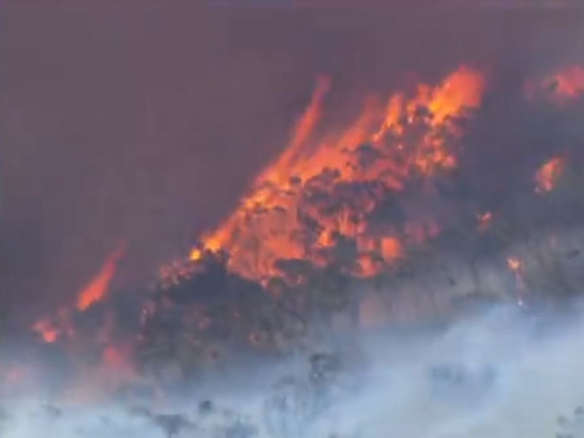 Fires burning around the Beauford area Picture: 7 News