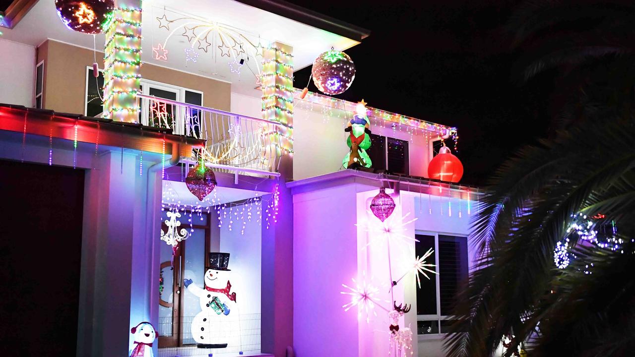 Christmas lights on Rainsford Place, Buderim. Picture: Patrick Woods.