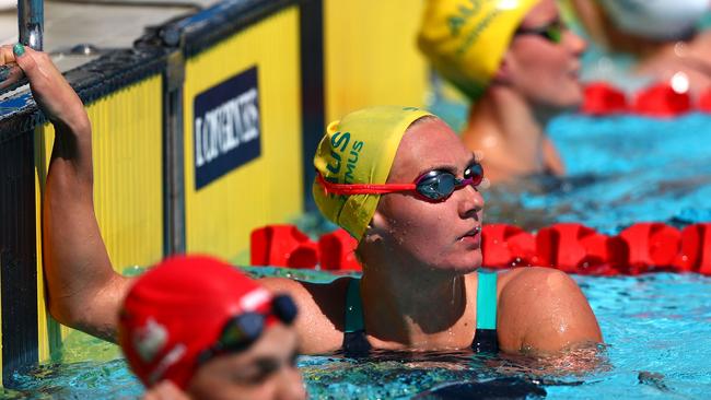 Australia’s Ariarne Titmus after winning her women’s 400m freestyle heat. Photo: Getty Images)