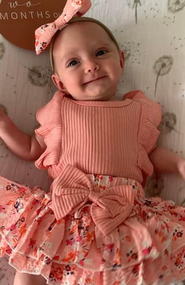 Grace Louise Hoyle weighed 2830g when she was born at Mater Mackay on December 12, 2021 - her grandmother's birthday. She measured 53cm and is the first child to father Colin Rodney Hoyle and mum Madeline Louise Mills. Picture: Madeline Louise Mills DMBD21