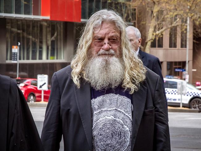 Geoff Clark arrives at the County Court of Victoria. Picture: Tamati Smith.