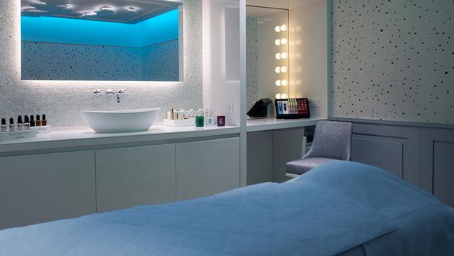 A treatment room at Sisley Spa in Air France's La Premiere first-class lounge, Paris.