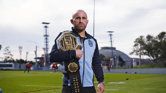 UFC champ Alex Volkanovski at Blues training. Picture: Sam Ruttyn