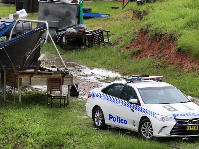 Tweed-Byron police have set up a crime scene at a Cudgera Creek property. Photo: Scott Powick