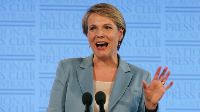 Deputy Leader of the Opposition, Tanya Plibersek, gives her her address to the National press Club in Canberra. Photo: Gary Ramage