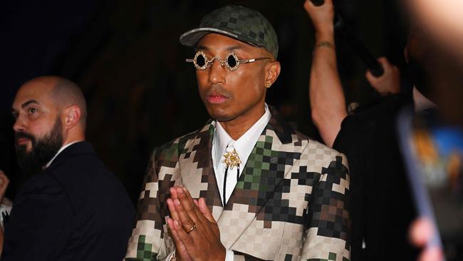 Pharrell Williams takes a bow at the end of the Louis Vuitton Menswear Spring-Summer 2024 show. Picture: STEFANO RELLANDINI / AFP​