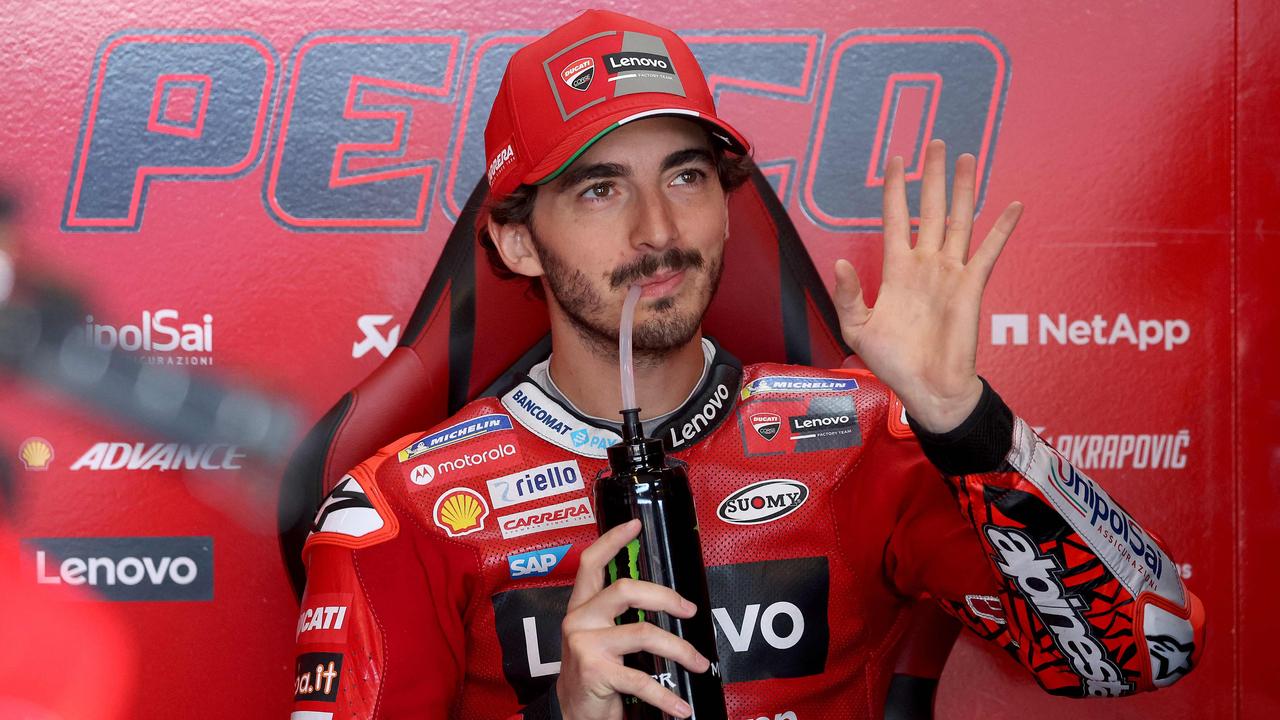 Francesco Bagnaia apologised for the crash. (Photo by Ronny Hartmann / AFP)