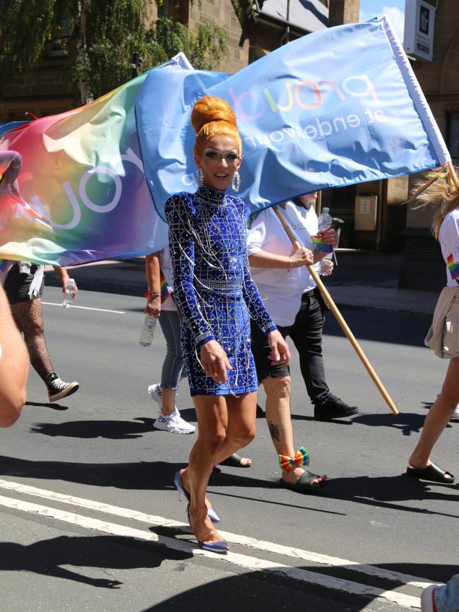 TasPride pride march Hobart 2025. Picture: Elise Kaine
