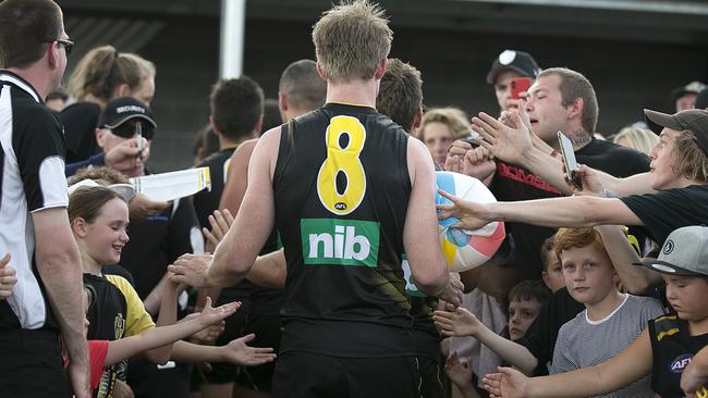 Jack Riewoldt was a popular man at Wangaratta. Picture: Michael Klein